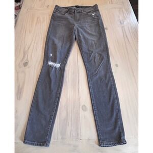 Paige‎ Hoxton Ultra Skinny Jeans Women's size 30 Gray Nila Destructed High Rise